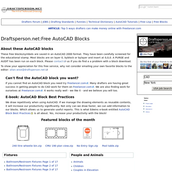 Free AutoCAD Blocks - Draftsperson.net