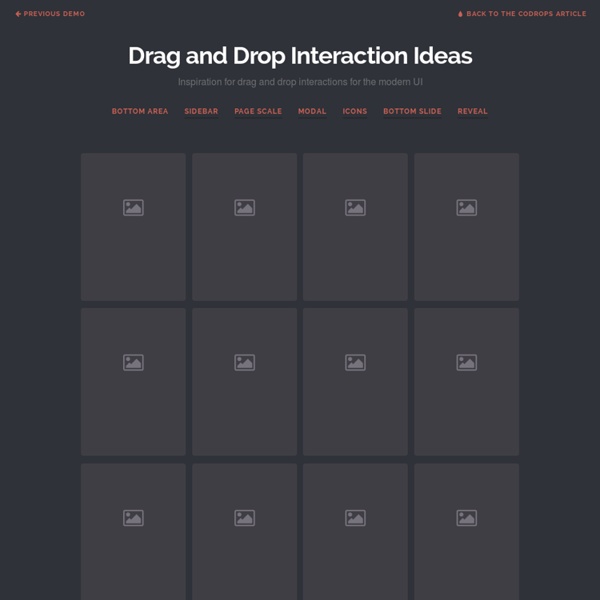 Drag and Drop Interaction Ideas