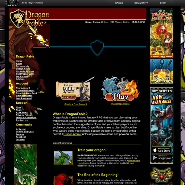 Dragon Fable - Play a free RPG in a 2D online fantasy game world