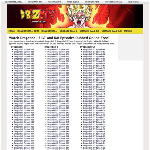 Watch Dragonball Z GT Kai Episodes & Movies Evolution Online DBZ AF