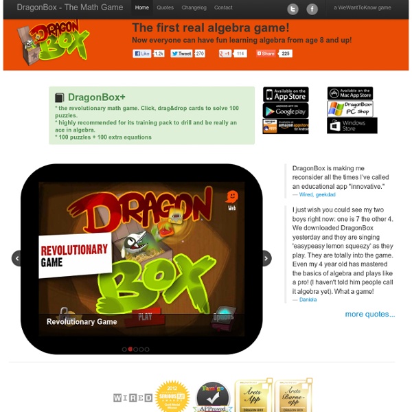 DragonBox - The multi-platform Math Game