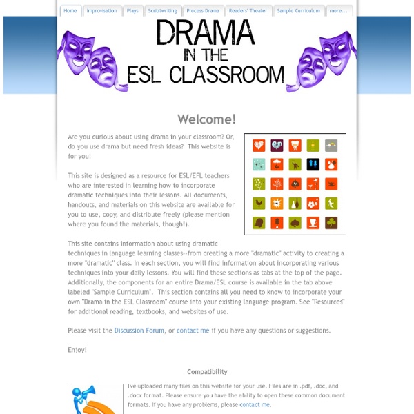 Drama in the ESL Classroom - Home