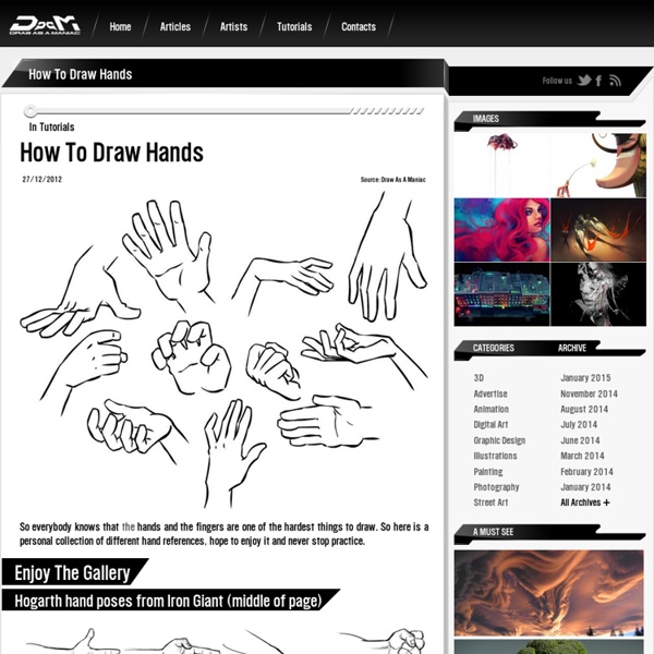 How To Draw Hands Tutorials
