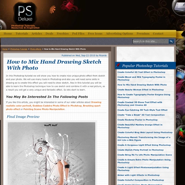 How to Mix Hand Drawing Sketch With Photo