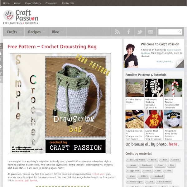 Free Pattern – Crochet Drawstring Bag