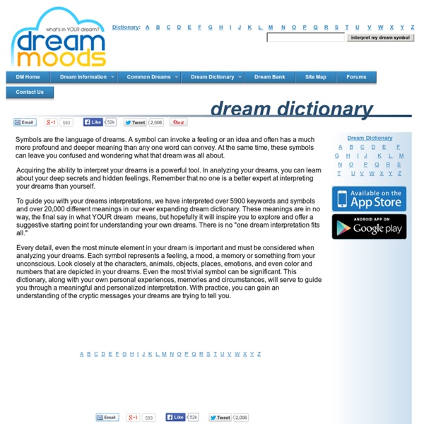 Dream Moods A-Z Dream Dictionary | Pearltrees