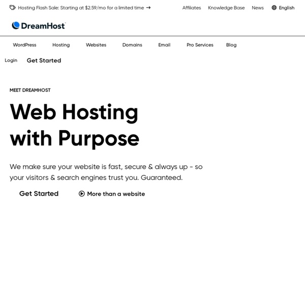 Web Hosting, Shared Web Hosting, Virtual Private Server, Dedicated Servers by DreamHost