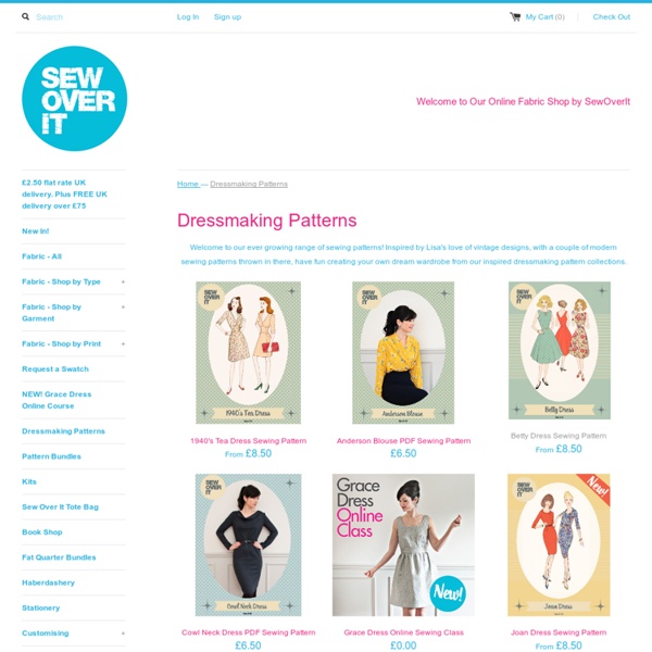 Dressmaking Patterns - View our Sewing Pattern Range – Sew Over It's Online Fabric Shop