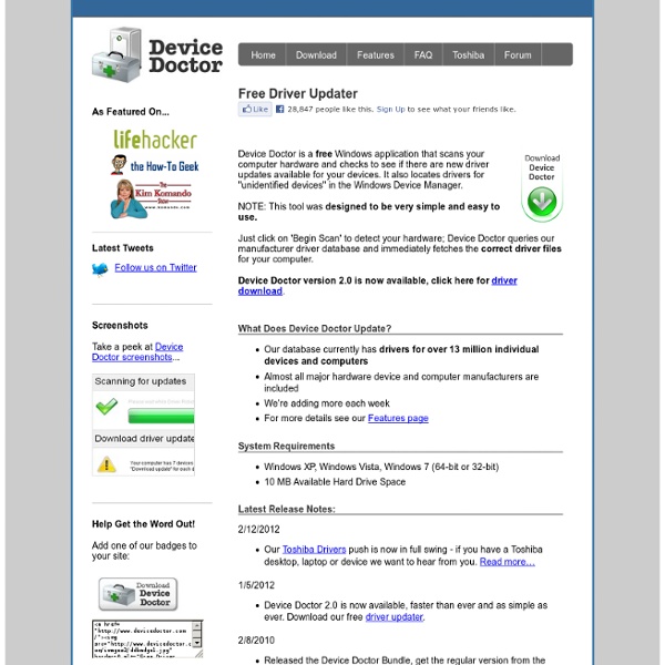 Free Driver Update Software - Device Doctor