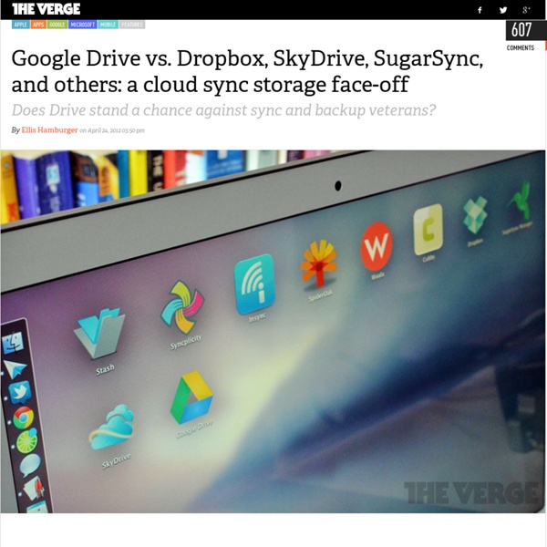 Google Drive vs. Dropbox, SkyDrive, SugarSync, and others: a cloud sync storage face-off