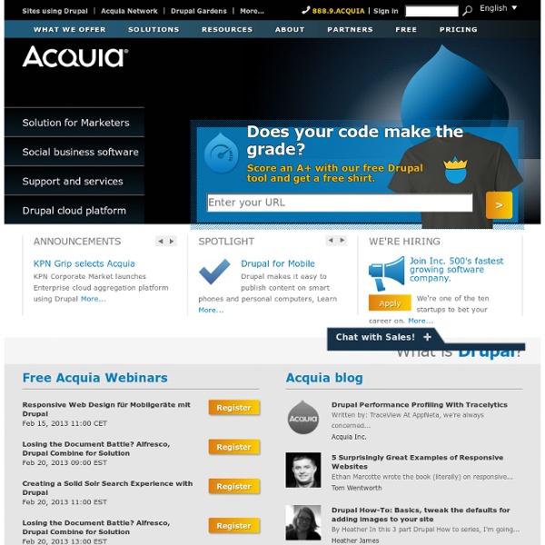 Acquia is helping people build great social web sites.