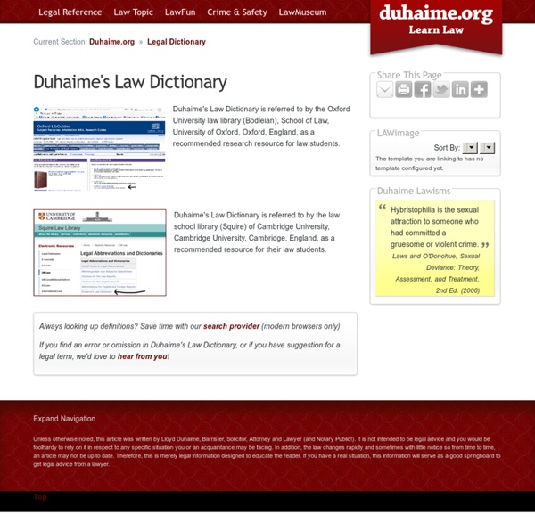Duhaime's Legal Dictionary