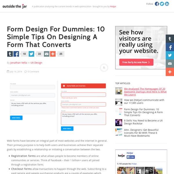 Form Design For Dummies: 10 Simple Tips On Designing A Form That Converts
