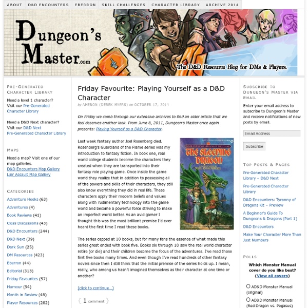 Dungeon's Master — A Dungeons & Dragons Resource Blog For Dungeon Masters & Players