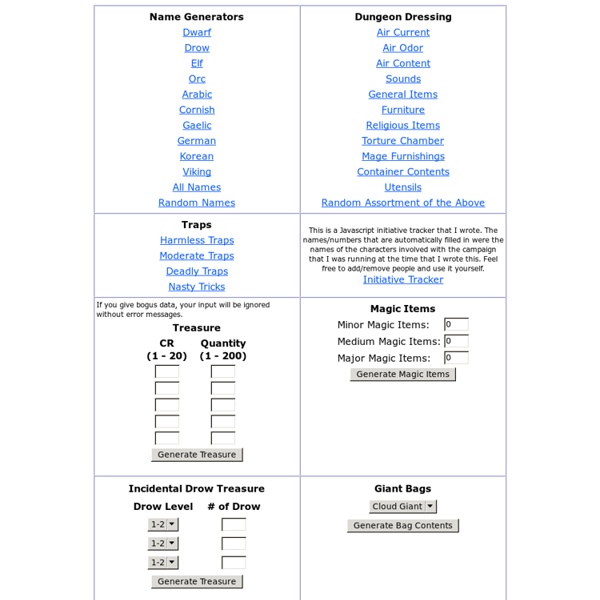 John's Dungeons and Dragons Utilities