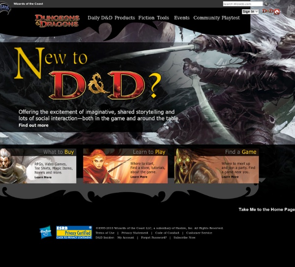 Dungeons & Dragons Roleplaying Game Official Home Page