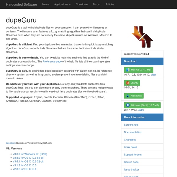 DupeGuru - Duplicate file scanner