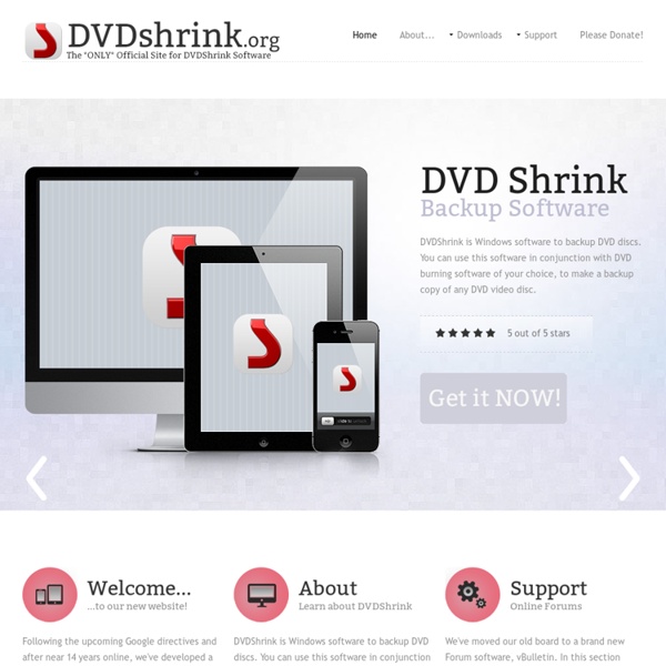 Dvdshrink.org: FREE Backup Solution for your DVD movies!