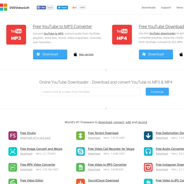 DVDVideoSoft: Free Studio, YouTube to MP3, YouTube Downloader, YouTube Converter