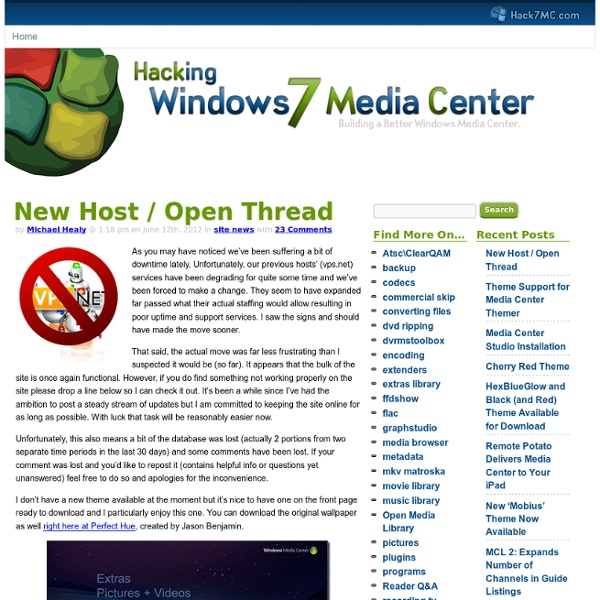Hacking Windows 7 Media Center - Plugins Codecs FFDShow dvrmstoolbox showanalyzer comskip haali shark007 - Hack7MC.com