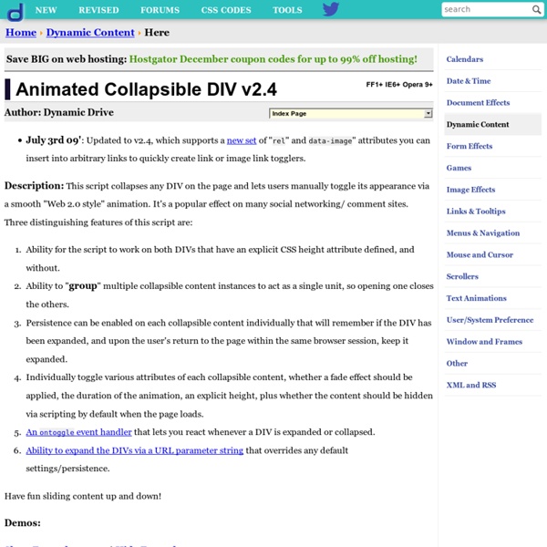 Animated Collapsible DIV v2.4