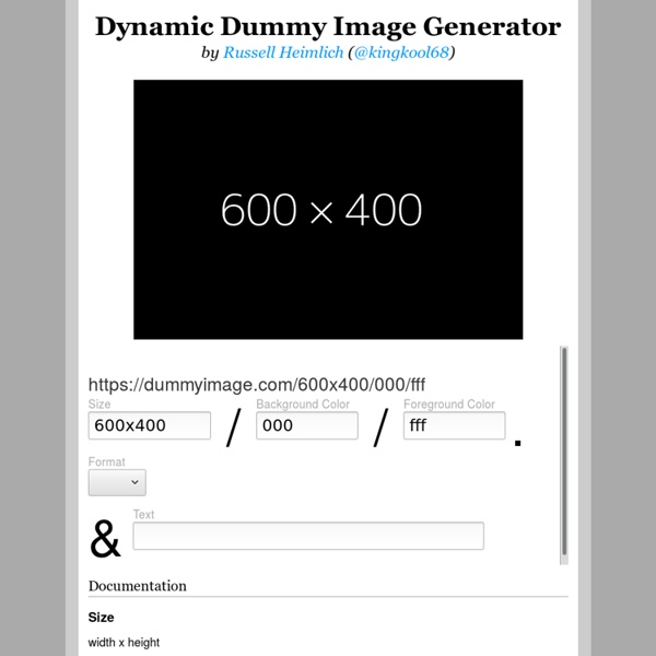 Dynamic Dummy Image Generator - DummyImage.com