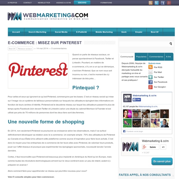 E-commerce : misez sur Pinterest