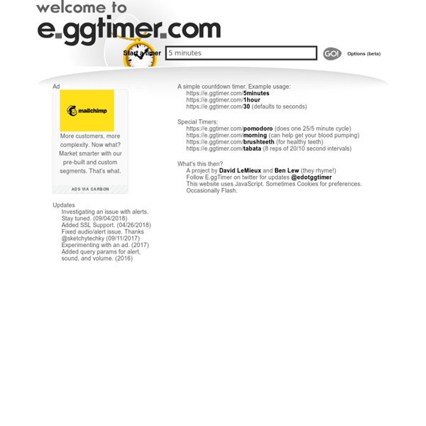 E.gg Timer - simple online countdown timer