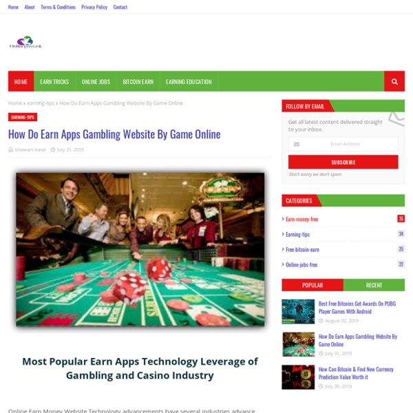 How Do Earn Apps Gambling Website By Game Online
