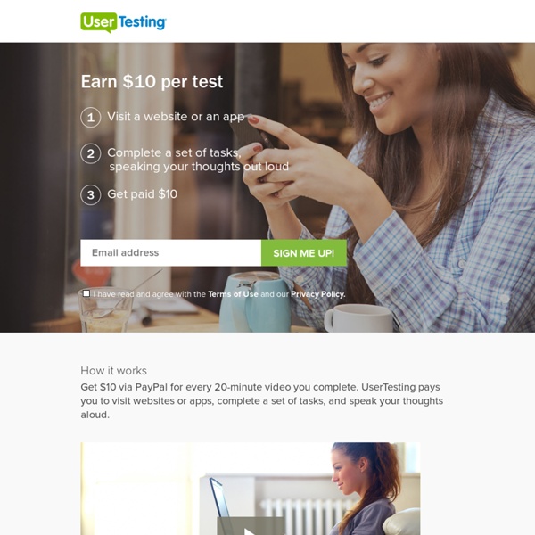 Earn Money for Web User Testing - UserTesting.com
