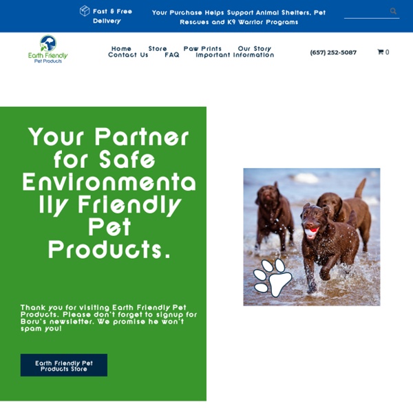 Earth Friendly Pet Products Home Page