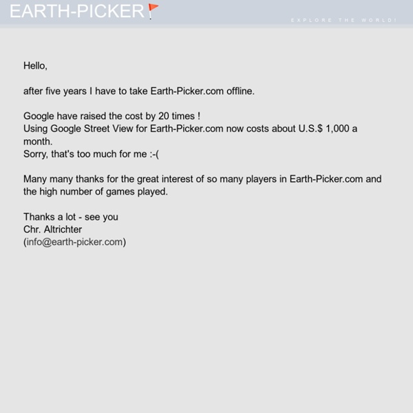 Earth-Picker - The great Street View Game - Explore the World