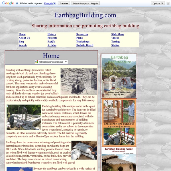 Earthbag Building Index