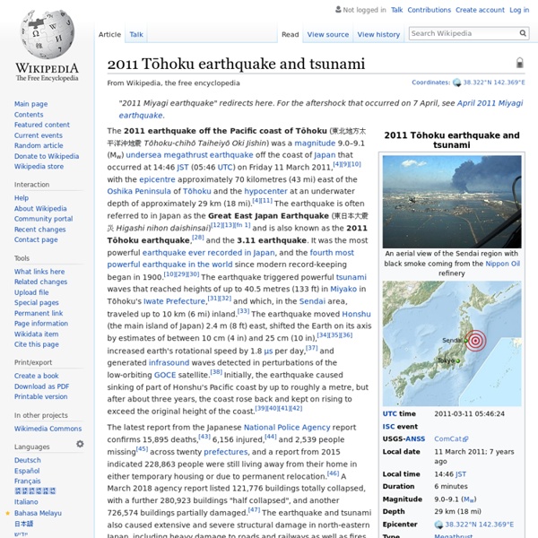 2011 Tōhoku earthquake and tsunami