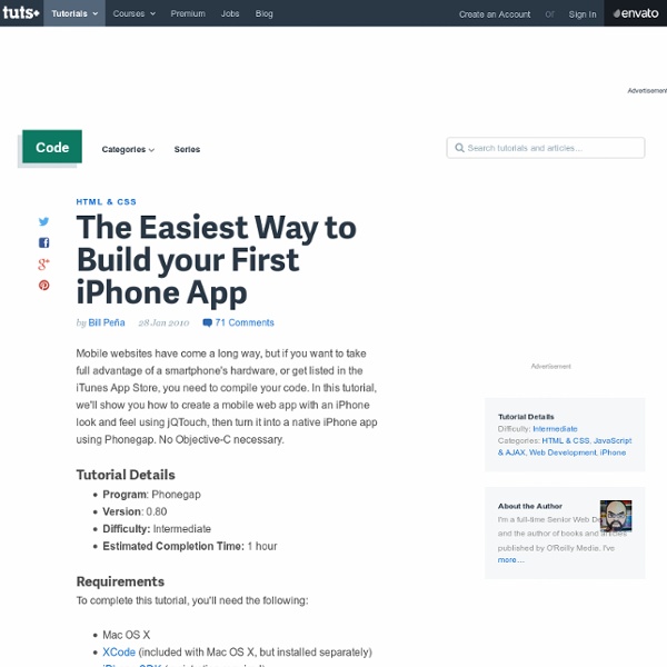 The Easiest Way to Build your First iPhone App
