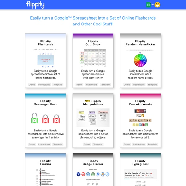 Easily Turn Google Spreadsheets into Flashcards and Other Cool Stuff