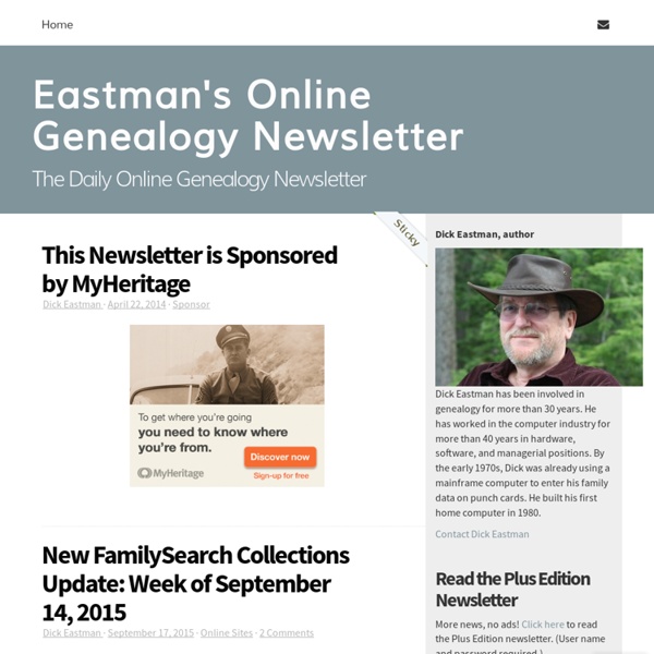 Eastman's Online Genealogy Newsletter