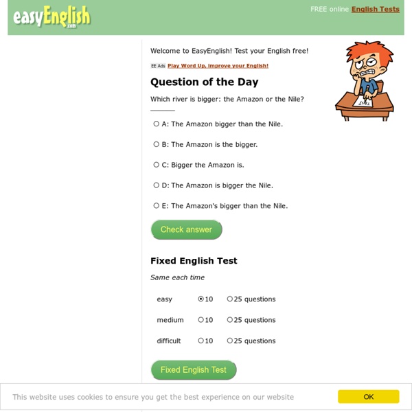 Easy English ~ free online English tests