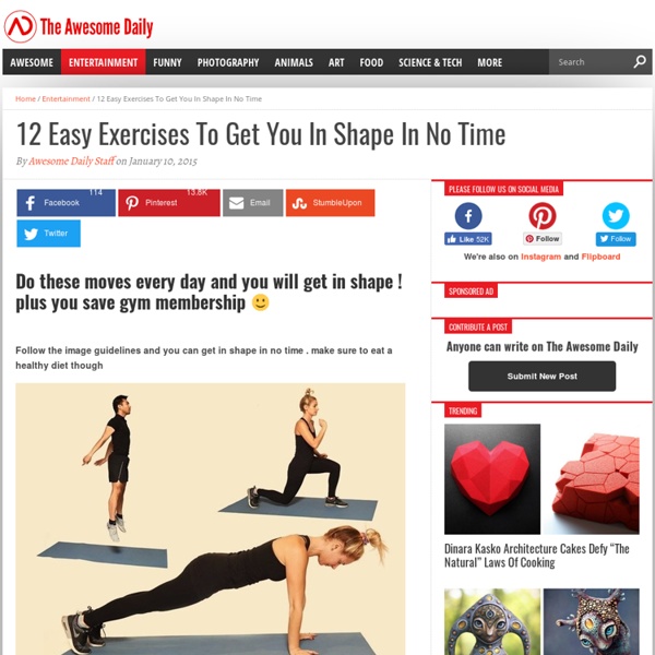 12 Easy Exercises To Get You In Shape In No Time