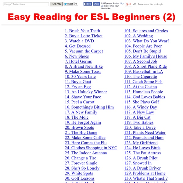 Easy Reading for ESL Beginners (2)