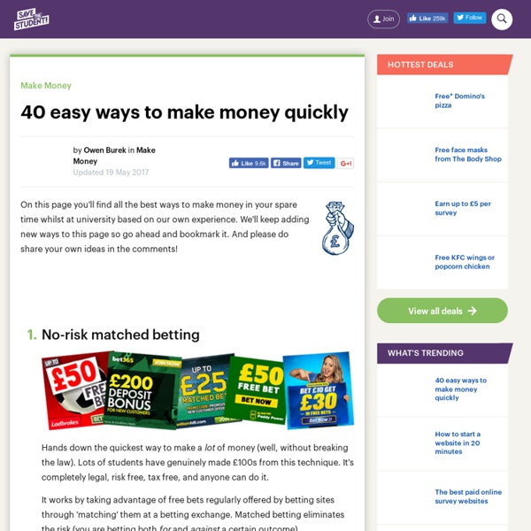 40 easy ways to make money quickly