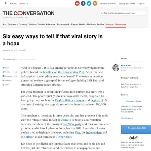 Six easy ways to tell if that viral story is a hoax