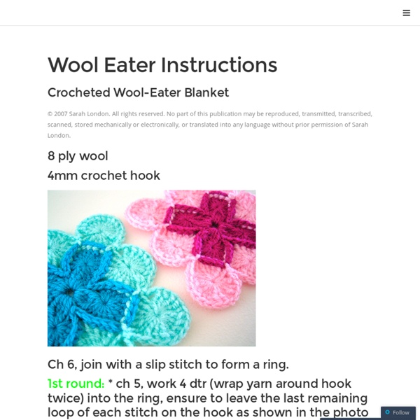 Wool Eater Instructions