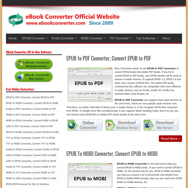 eBook Converter - Convert EPUB to PDF, EPUB to Kindle, Kindle to PDF, etc.