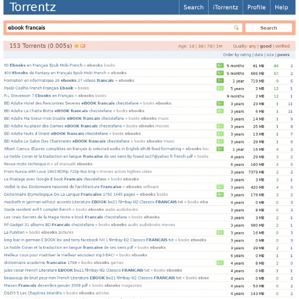 Ebook francais - 185 torrents