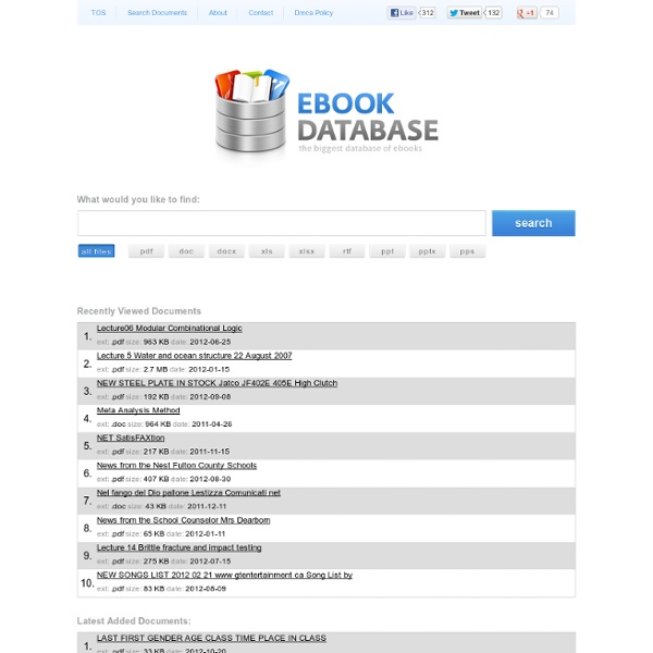 EbookDatabase - Free ebook search engine