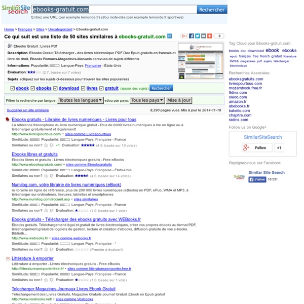 Ebooks-gratuit.com Sites Similaires