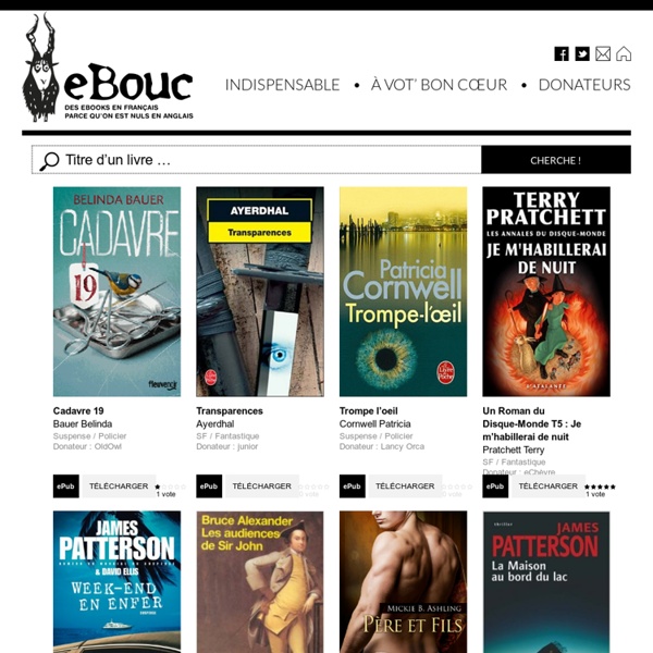 eBouc - Des eBooks en français parce qu’on est nuls en anglais