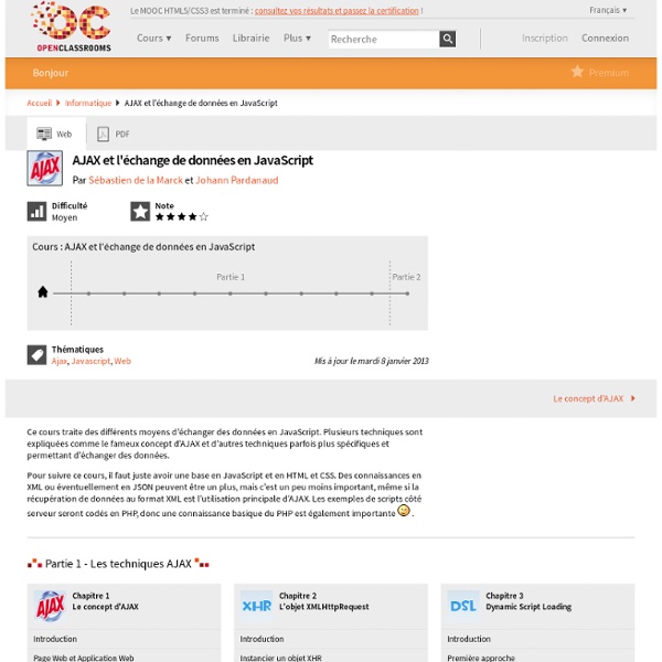 AJAX et l'échange de données en JavaScript