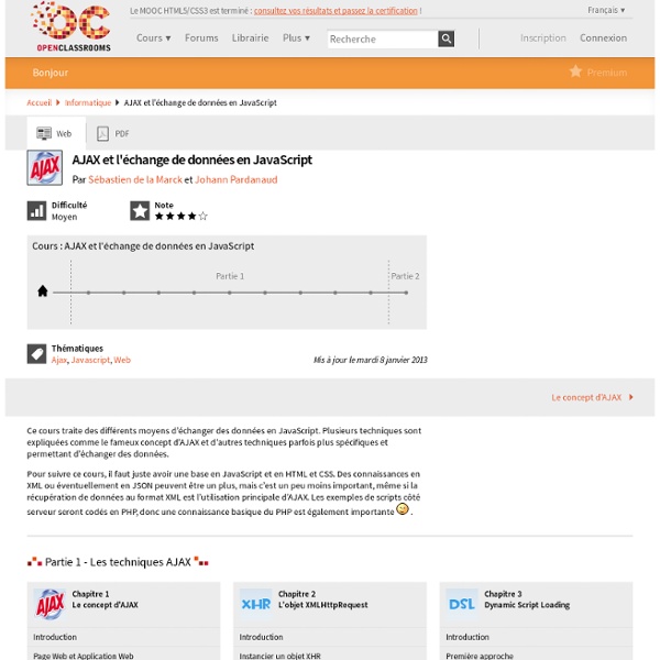 AJAX et l'échange de données en JavaScript - Javascript